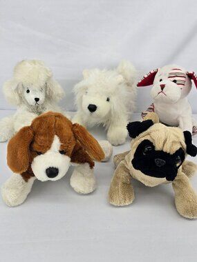 Webkinz Dog Plush Lot Ganz Stuffed Animal Bundle